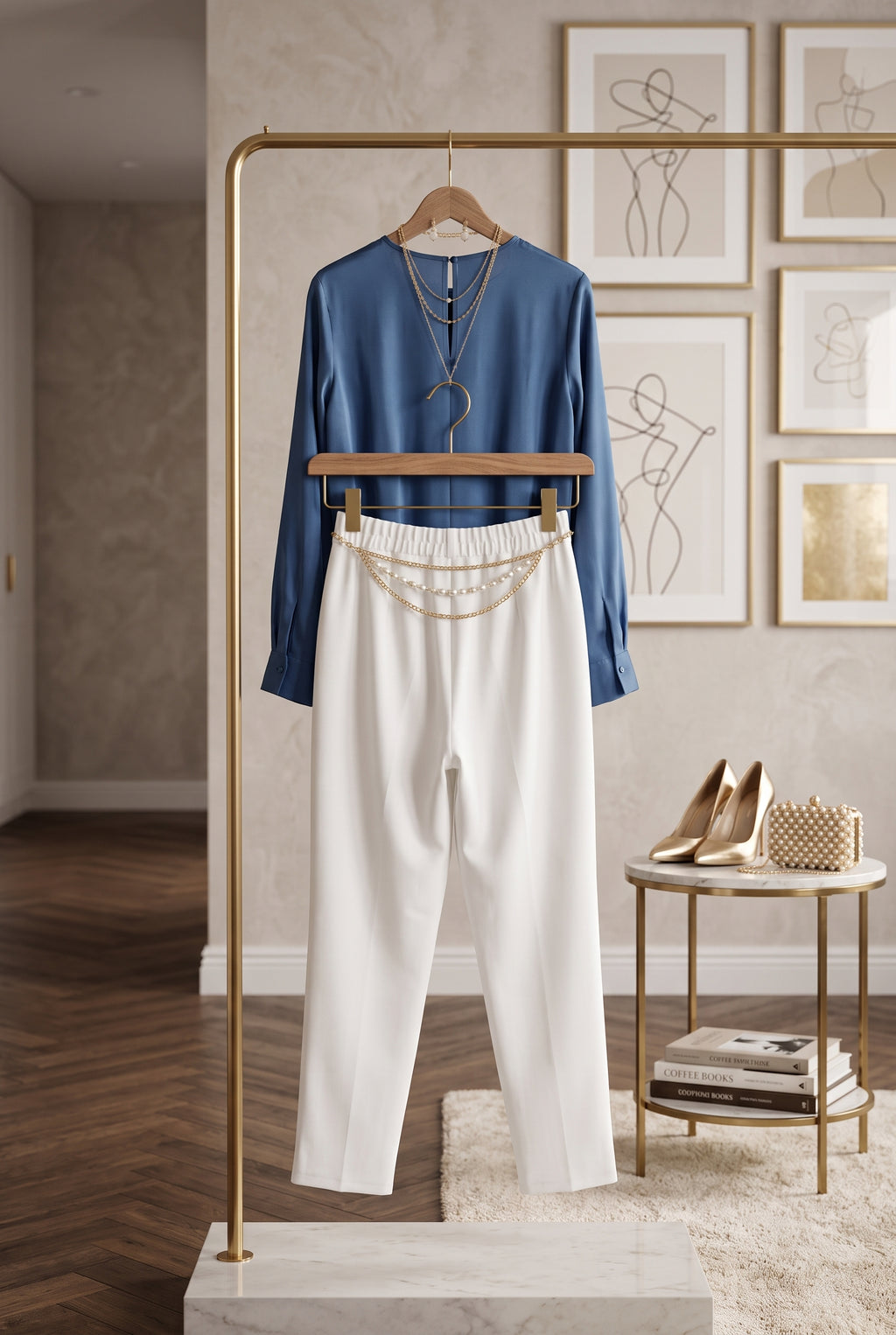 White Tailored Retus Pants – Size 36