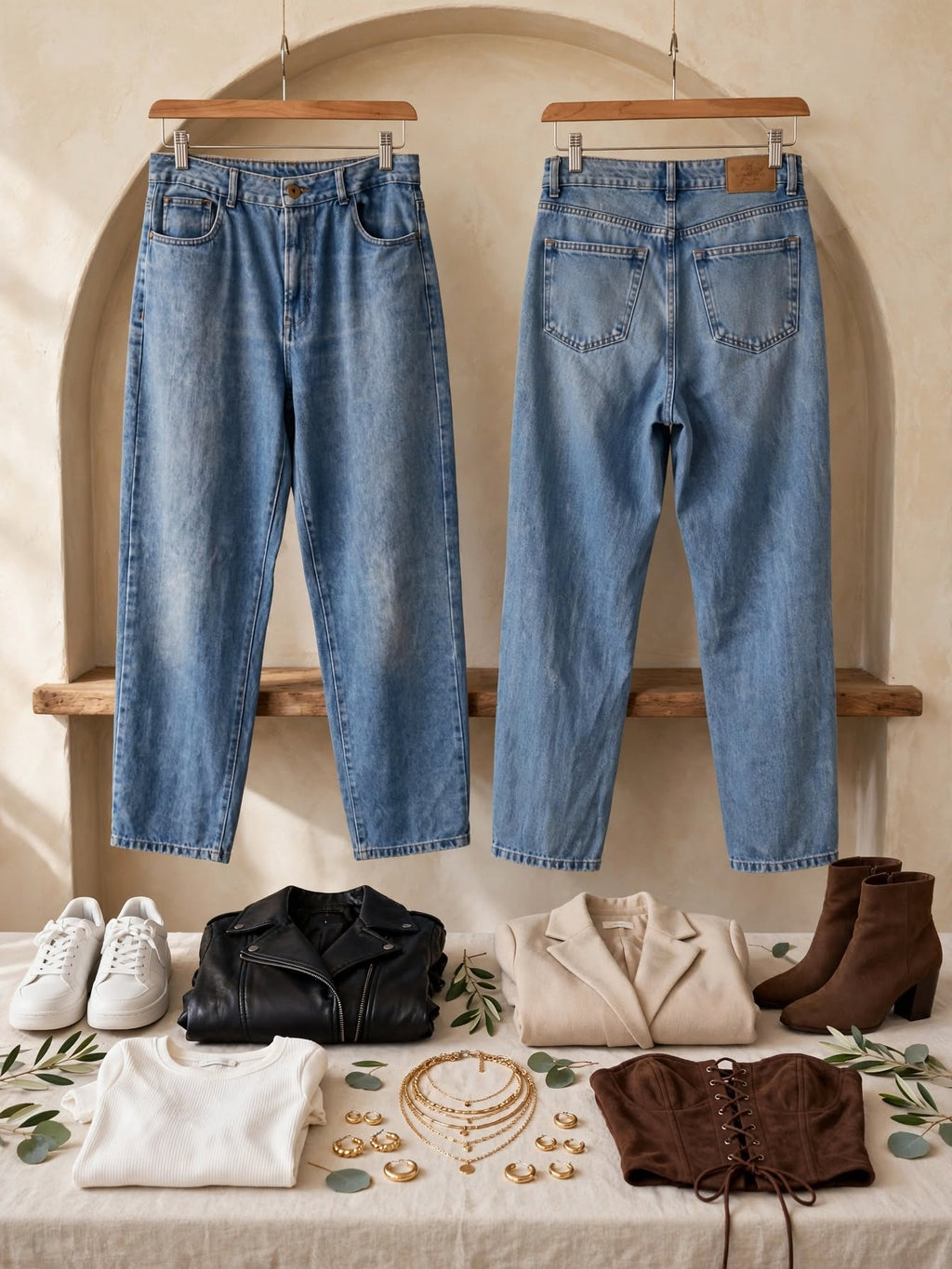 Tango High-Waisted Relaxed Straight Leg Jeans - Size 38
