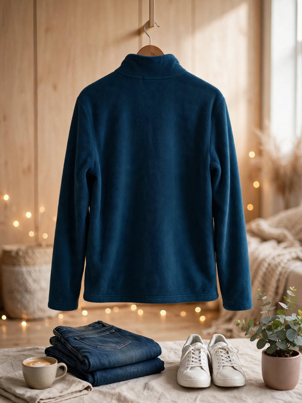 Edgars Merien Hall Blue Fleece Zip-Up Jacket - Size 18