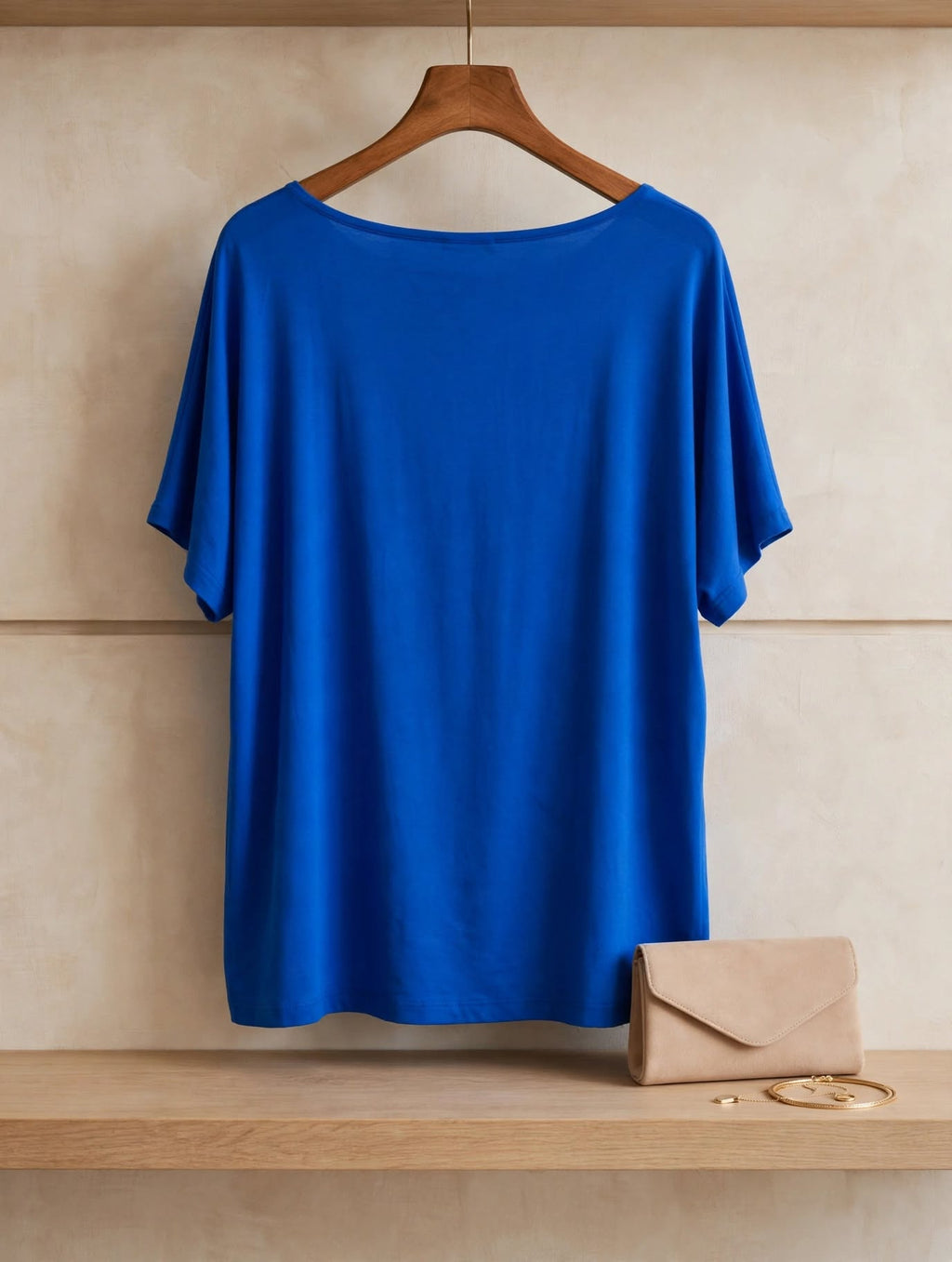 Donna-Claire Cobalt Blue Twist-Knot Blouse - Size 28