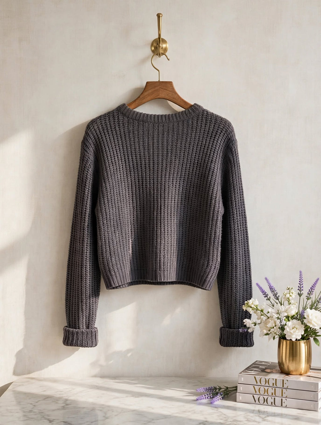 Mr Price RT Grey Chunky Cropped Winter Jersey - Size Medium