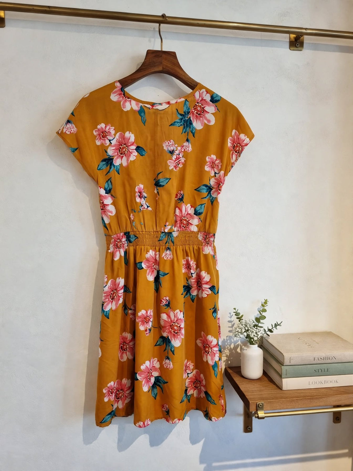 Edgars Free 2BU Yellow & Pink Floral Dress - Size 10