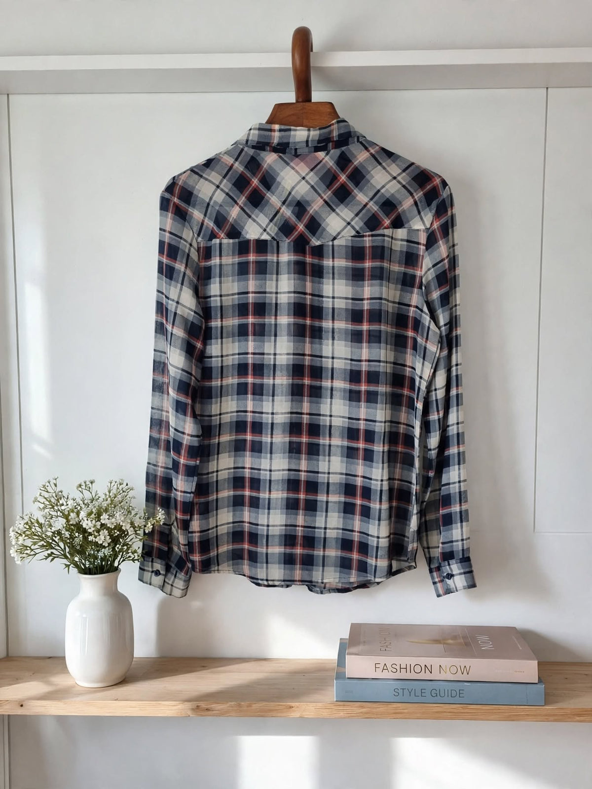 Network Checkered Long Sleeve Blouse - Size 10 / 34