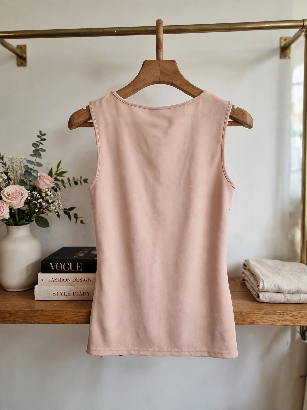 Massumi Blush Pink Sleeveless Blouse - Size 8 / 32