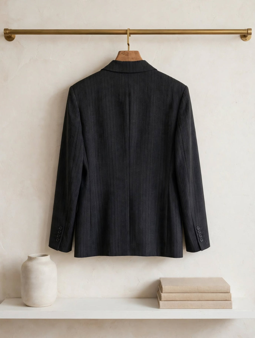 Kelso Careers Charcoal Pinstripe Tailored Suit Jacket - Size 12