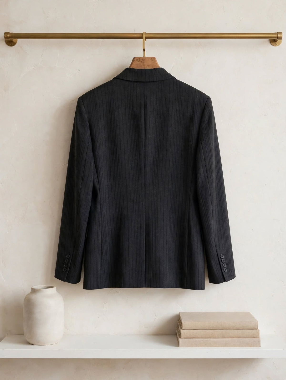 Kelso Careers Charcoal Pinstripe Tailored Suit Jacket - Size 12