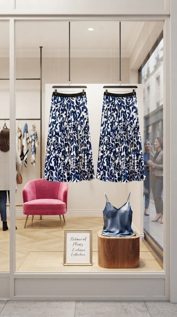 Timeless Floral Print Pleated Midi Skirt - Size 36