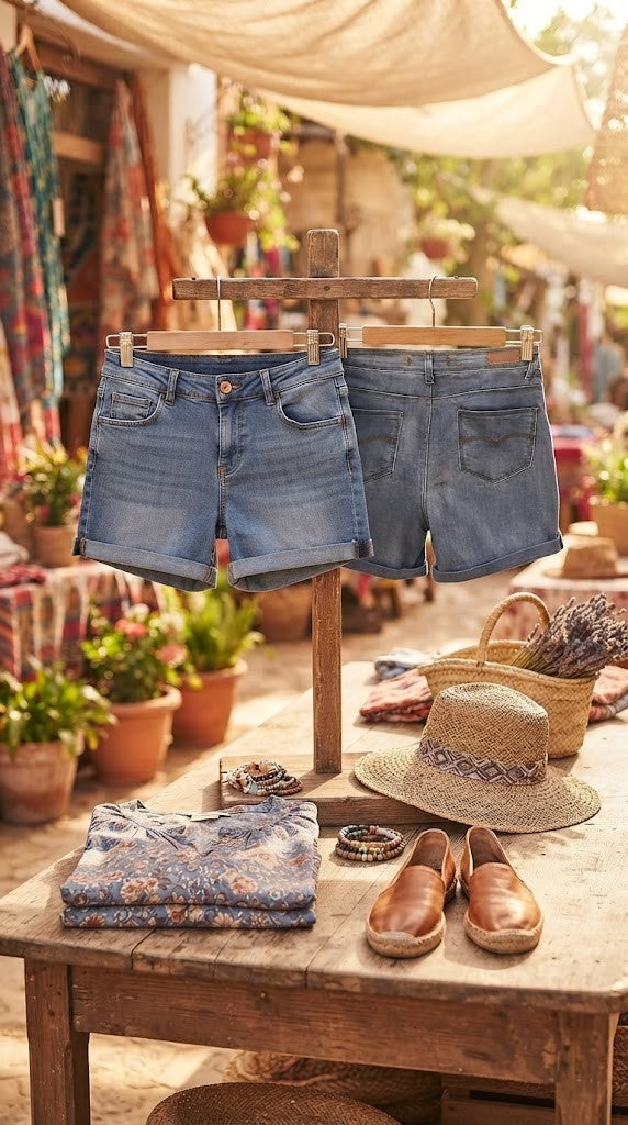 Vintage-Inspired 1996 DNM Denim Shorts | Size 34 | Comfortable Stretch Fit