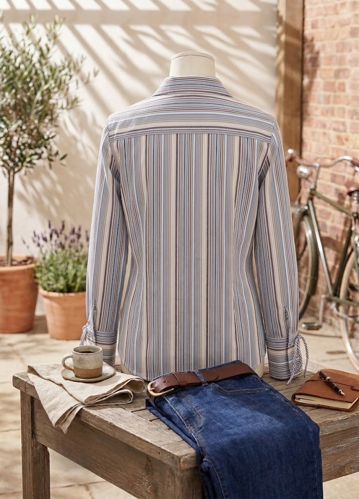 Insync Women’s Striped Long Sleeve Blouse - Size 2XL - Excellent Condition