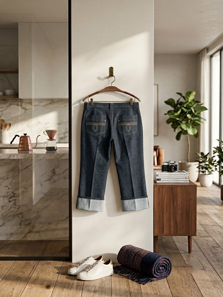 Pre-Loved RT Denim Three-Quarter Pants – Size 36 – Cotton Blend