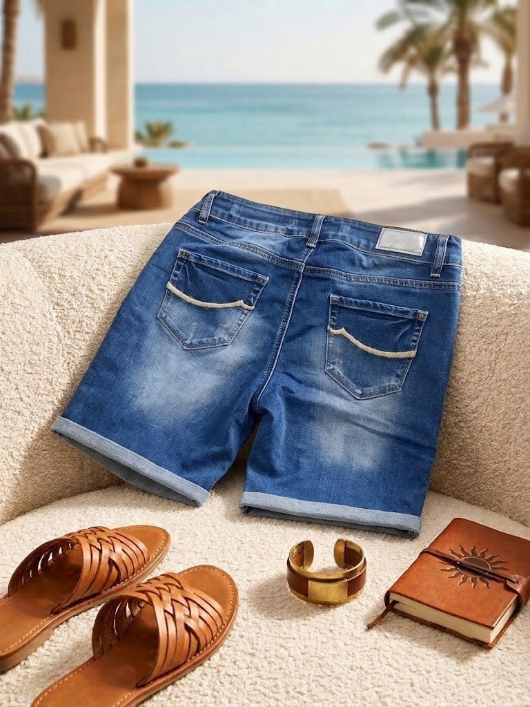 Inwear Distressed Denim Bermuda Shorts – Size 36