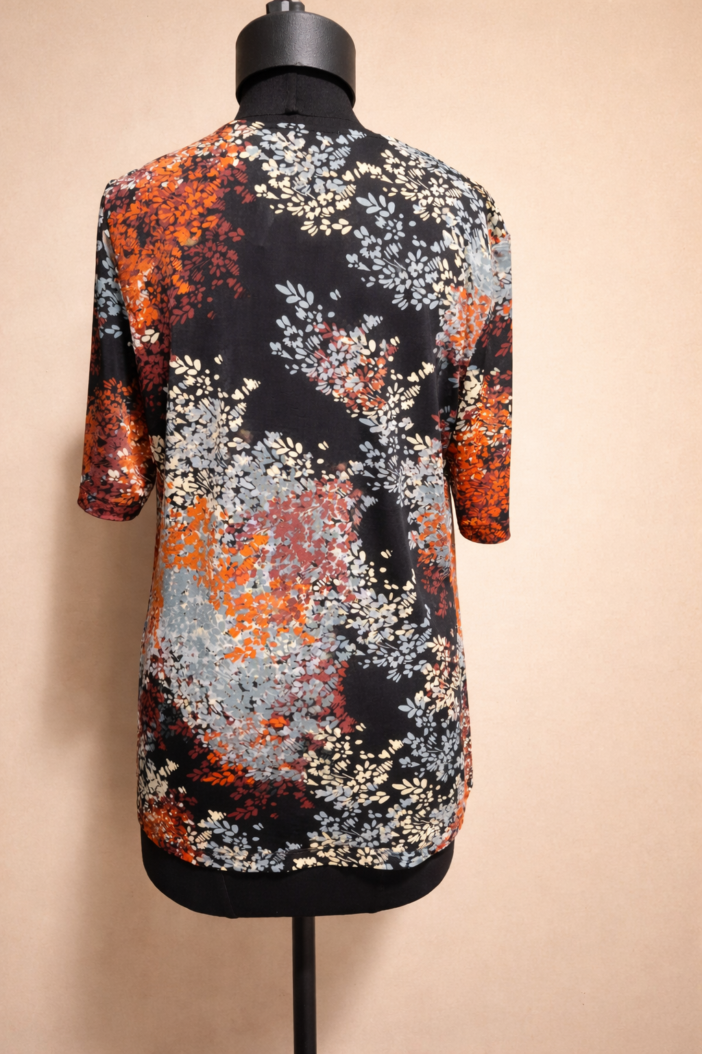 Elegant Black Floral Executive Blouse