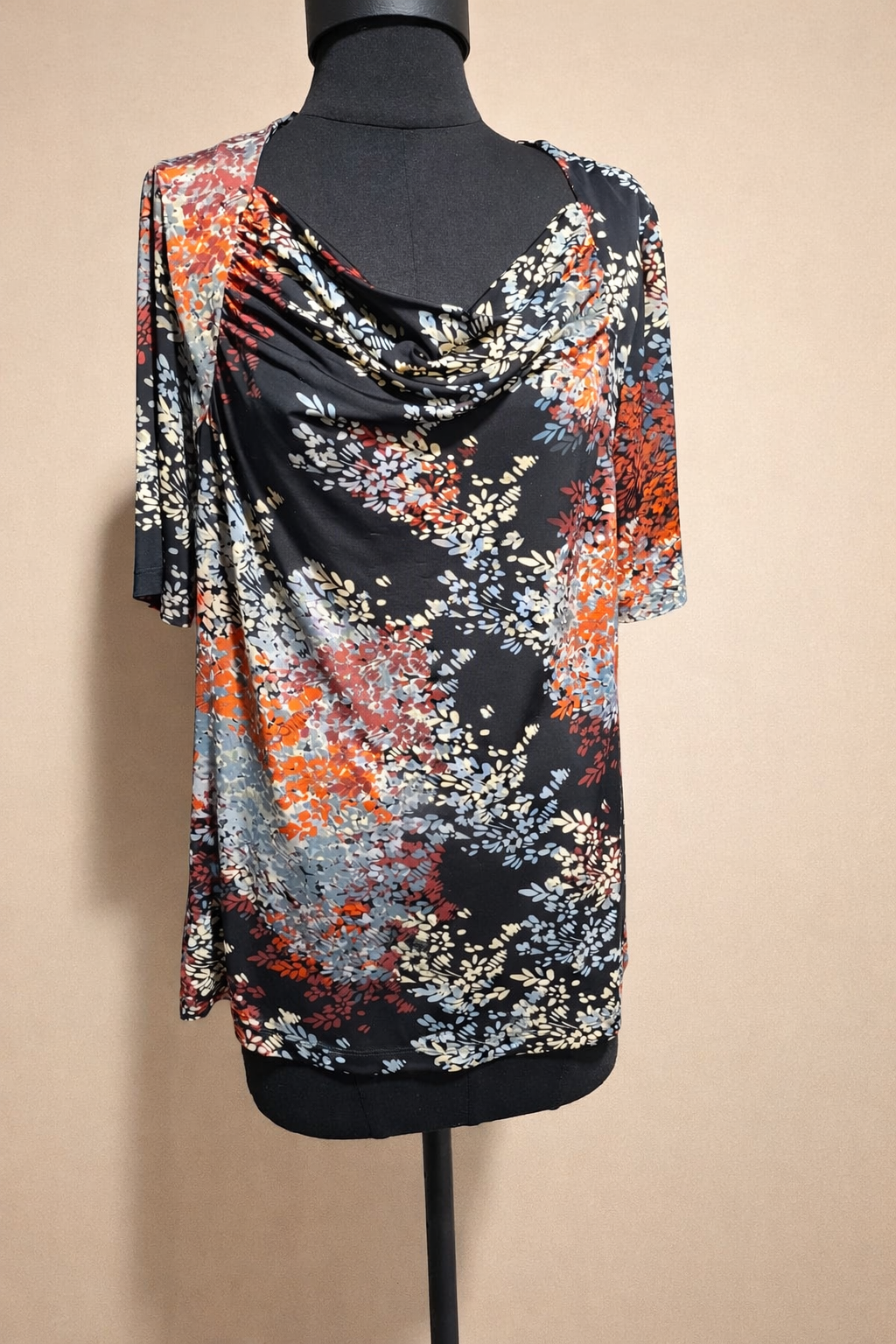 Elegant Black Floral Executive Blouse