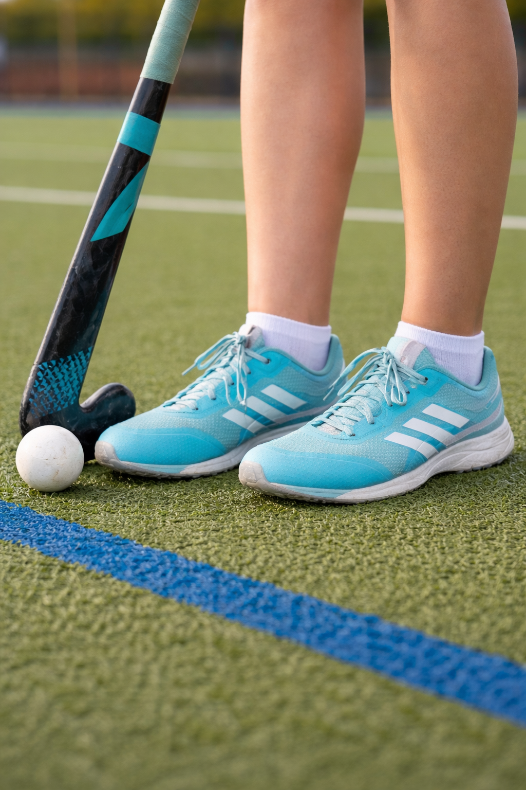 Adidas Women’s Hockey Shoes – Size 8 – Turquoise Performance Trainers (Excellent Condition)