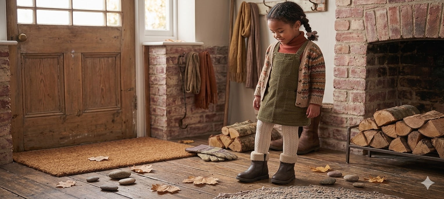 Girls' Winter Wonderland Faux-Leather Ankle Boots – Size 12 Kids