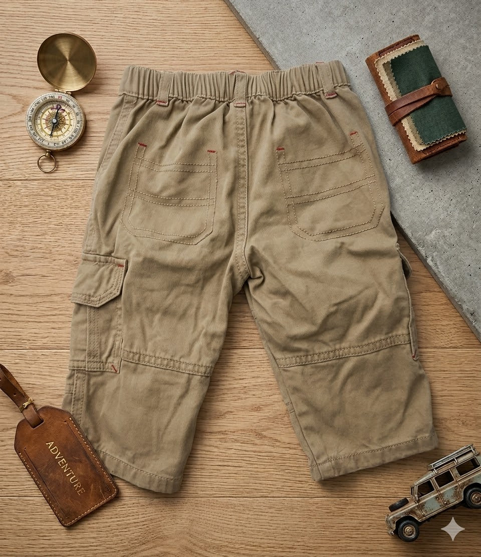 Woolworths Baby Boy 100% Cotton Adventure Cargo Pants (6-12 Months)