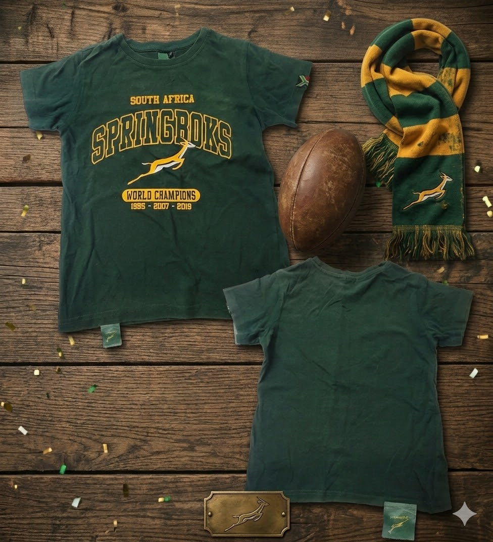 Springboks Kids' Official "World Champions" Cotton T-Shirt