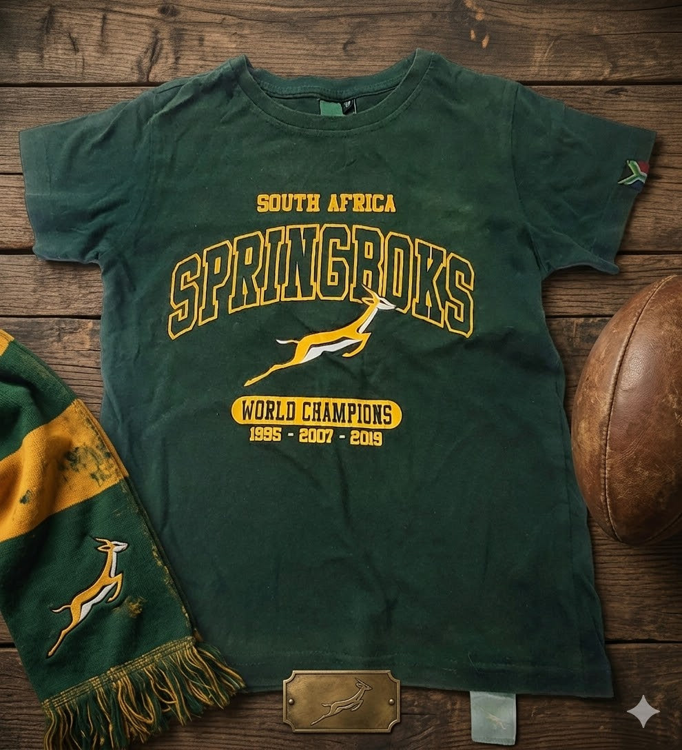 Springboks Kids' Official "World Champions" Cotton T-Shirt