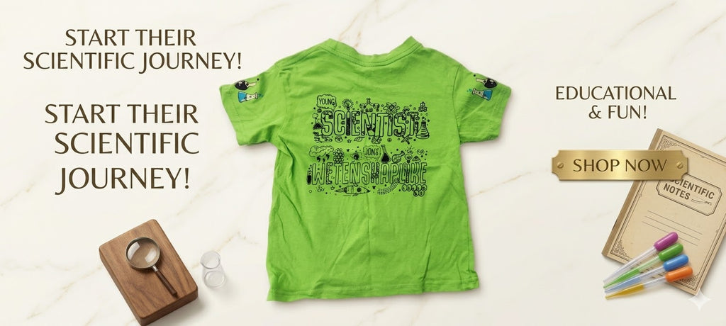 Young Scientist "Little Lab Coats" Graphic Tee – Bright Green