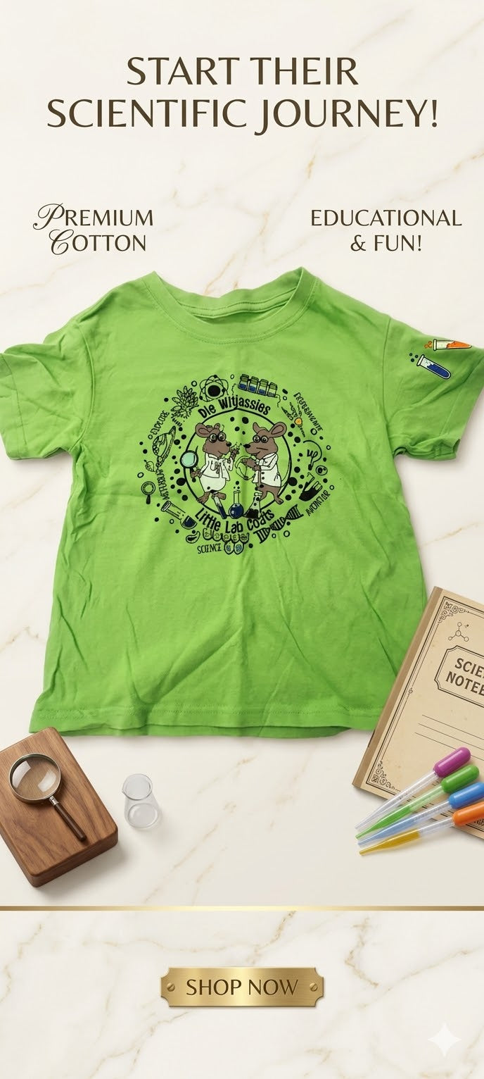Young Scientist "Little Lab Coats" Graphic Tee – Bright Green