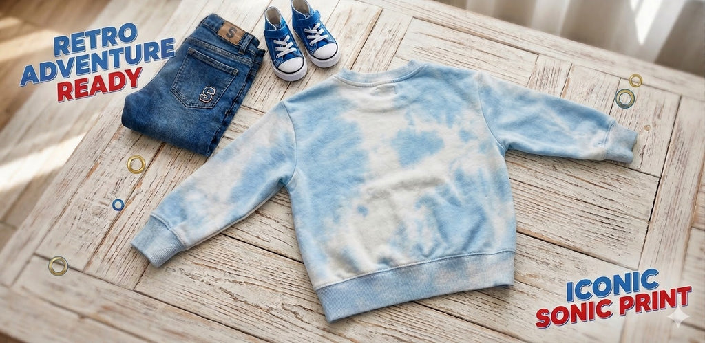 Sonic the Hedgehog Kids' Tie-Dye Sweatshirt - Size 4
