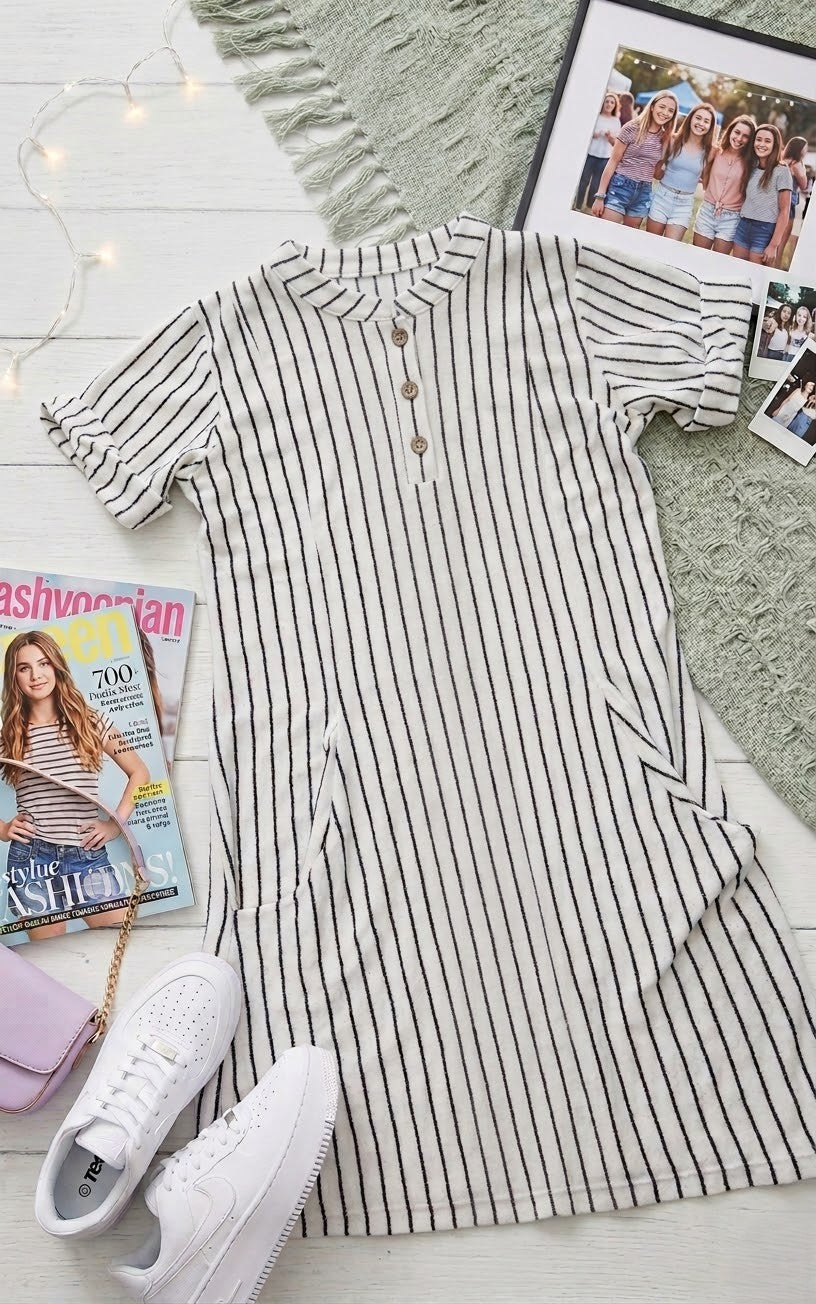 Teen Spirit: Nautical Stripe Polo Tunic Dress