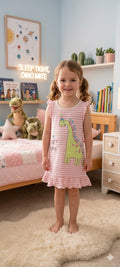 Woolworths Girls' 100% Cotton "Nap Party" Dino Pajama Dress
