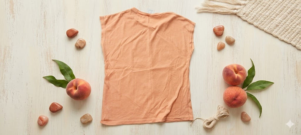 Girls’ "Peachy Keen" Retro Graphic Muscle Tee – Peach Sorbet (Ages 11-12)