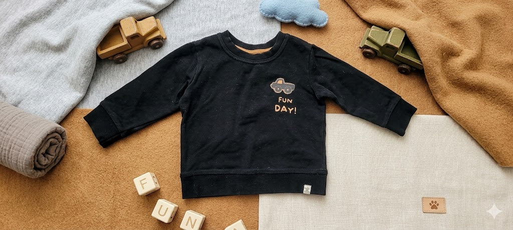 "Fun Day!" Cotton Blend Crewneck Sweatshirt – 6-12 Months