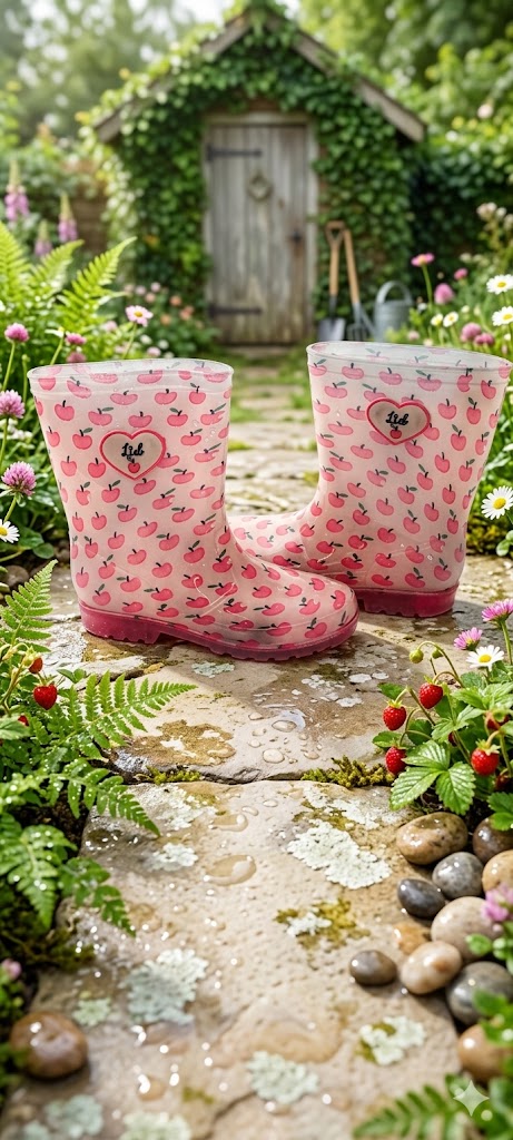 Little Hearts & Harvests: Translucent Strawberry Rain Boots