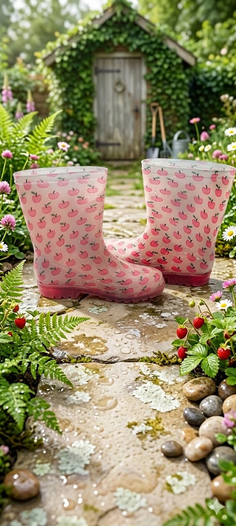 Little Hearts & Harvests: Translucent Strawberry Rain Boots