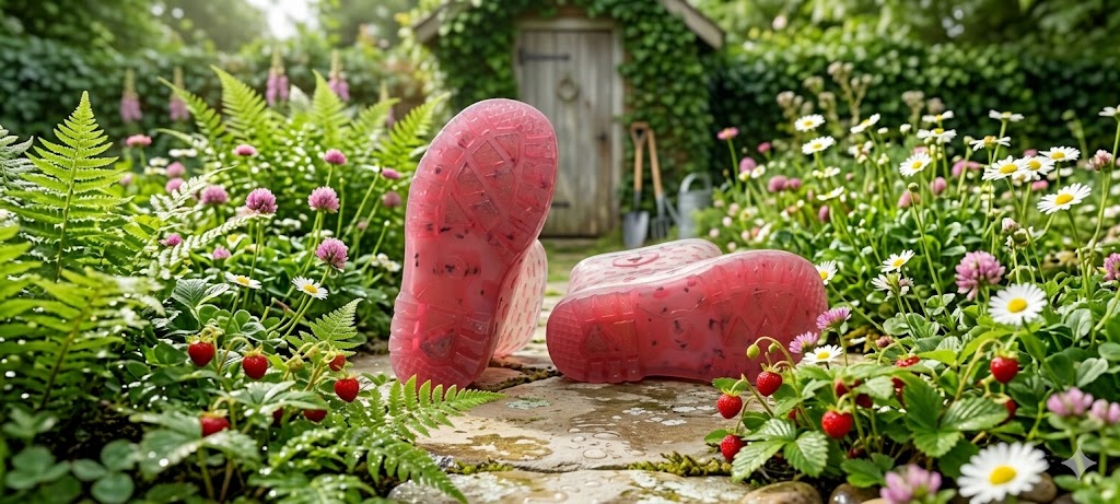 Little Hearts & Harvests: Translucent Strawberry Rain Boots