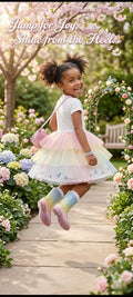 "Shine from the Heel" Pastel Glitter Boots  – Girls' Size 12