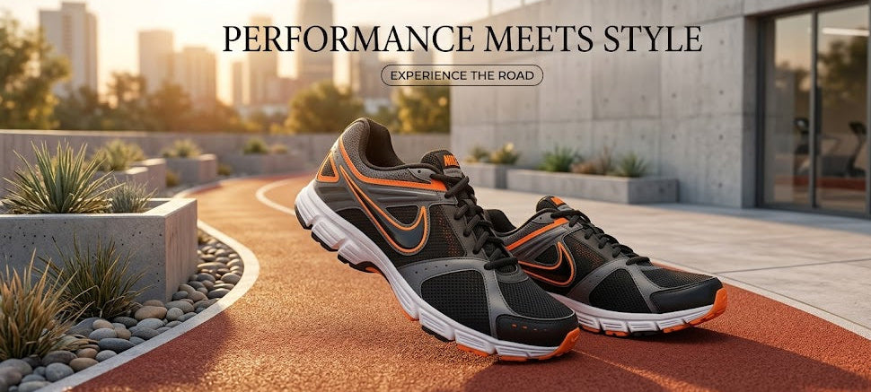 Nike Dual Fusion Run 2 - Black/Orange - Men's Size 11 - Excellent Condition