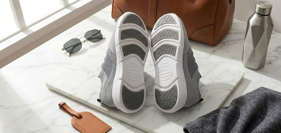 K-Way Men’s Grey Marl Knit Slip-On Sneakers – Size 10 – Excellent Condition