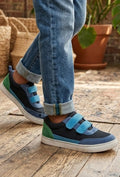 Step into Style: Boys’ Multi-Color Canvas Sneakers