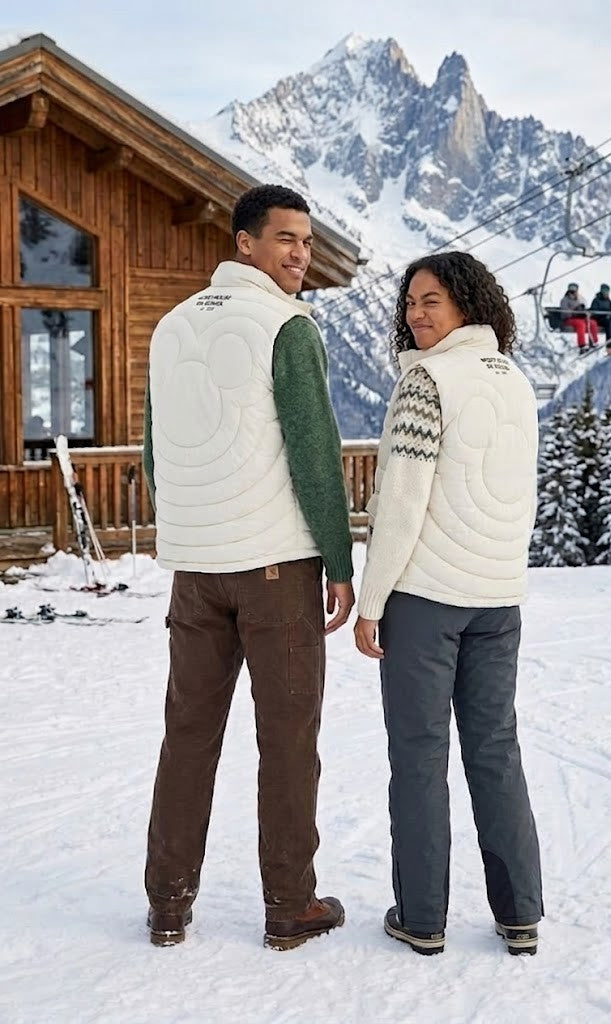 Disney BoxLunch Mickey Mouse Ski Club Quilted Puffer Over