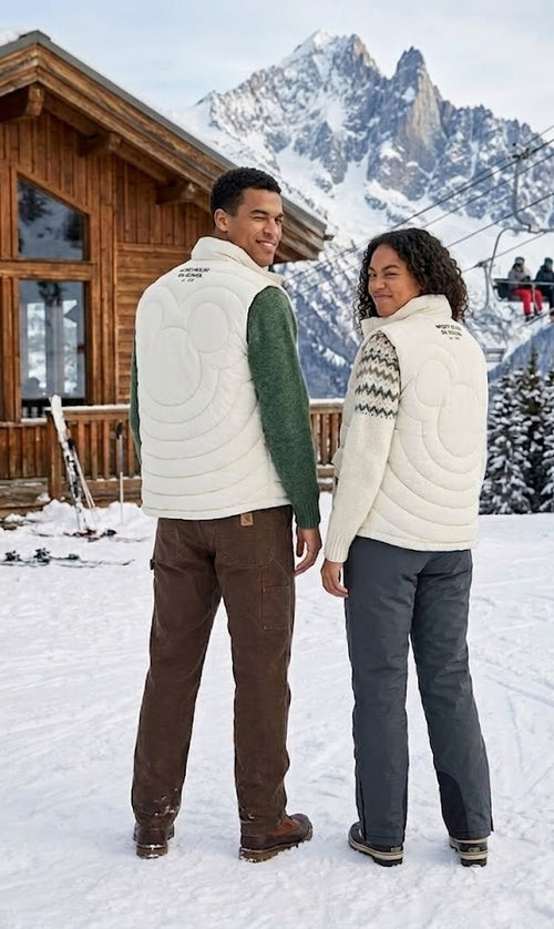 Disney BoxLunch Mickey Mouse Ski Club Quilted Puffer Over
