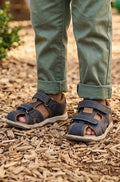 Toddler Boys’ Navy & Brown Fisherman Sandals