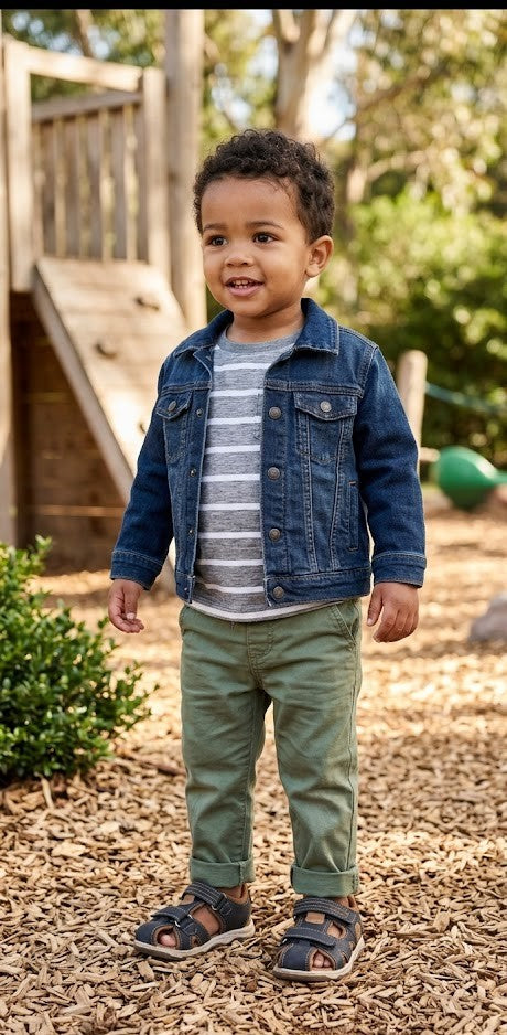 Toddler Boys’ Navy & Brown Fisherman Sandals