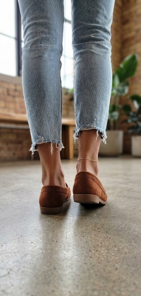 Classic Everyday Penny Loafer – Tan Suede Finish