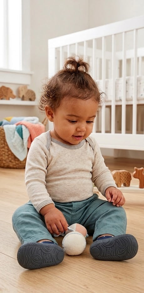 Starry Night Baby First Walkers | Blue & White (6-9 Months)