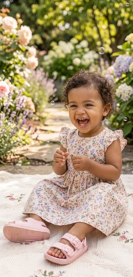 Cuddlesome Size 4 Girl's Pink Sandals (18-24 Months, Very Good Condition)