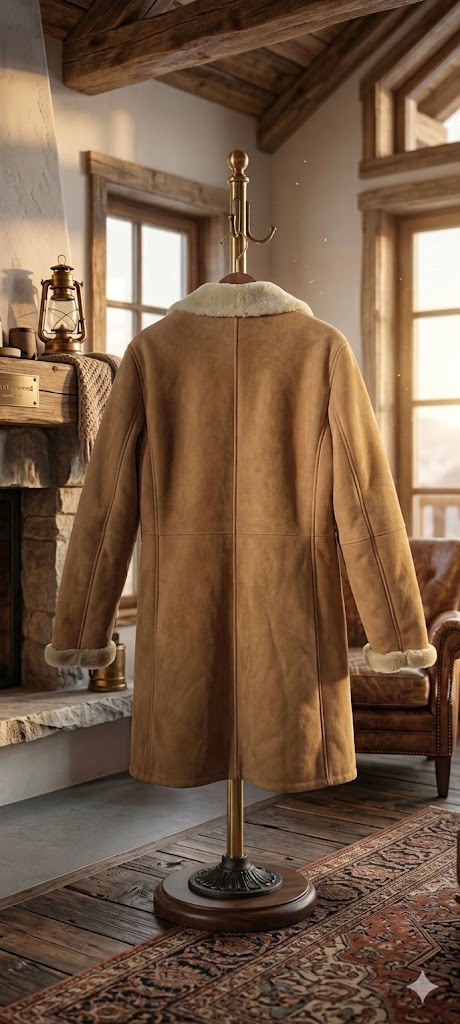 Cozy Faux-Shearling Tan Overcoat – Effortless Winter Style