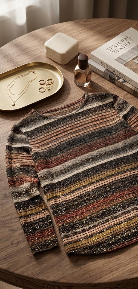 Shimmer & Stripe: Milady’s Lurex Knit Top