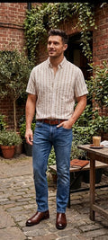 Woolworths Men's Regular Fit 100% Cotton Striped Shirt – XXL