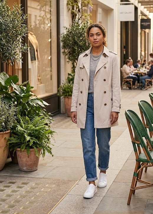 Donna Neutral Trench Coat