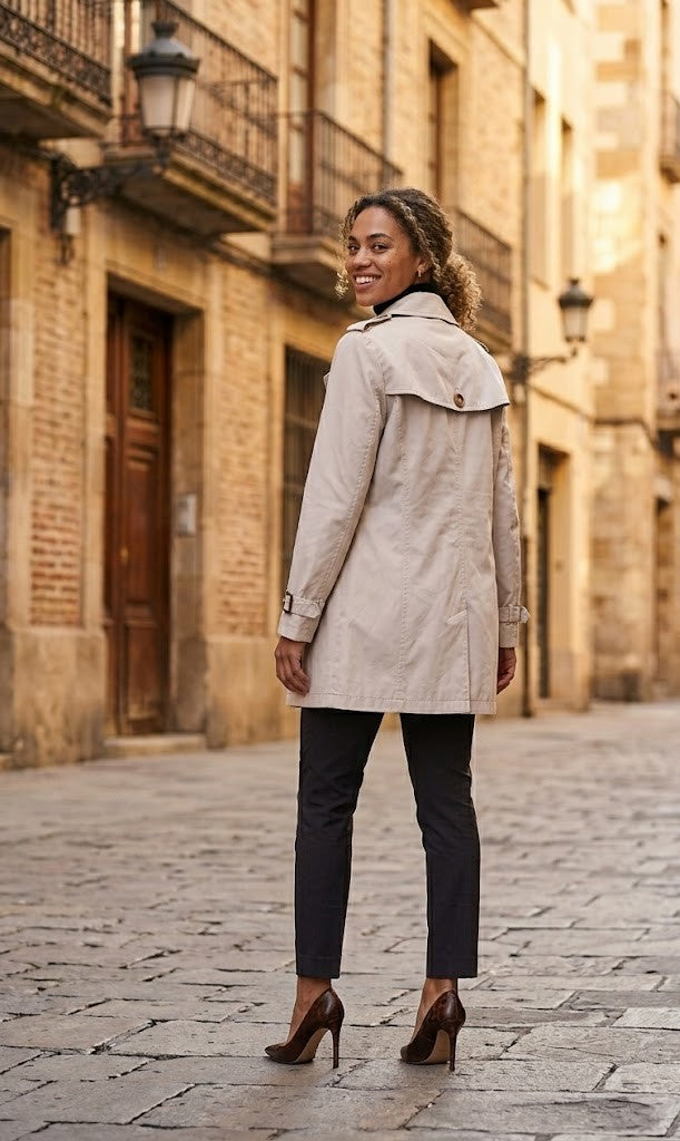 Donna Neutral Trench Coat