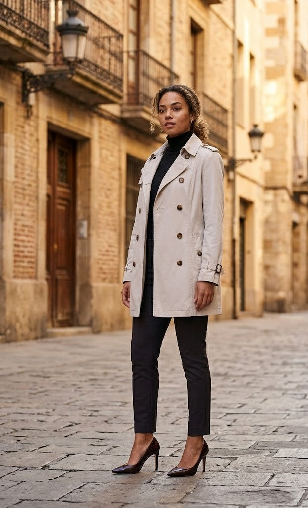 Donna Neutral Trench Coat
