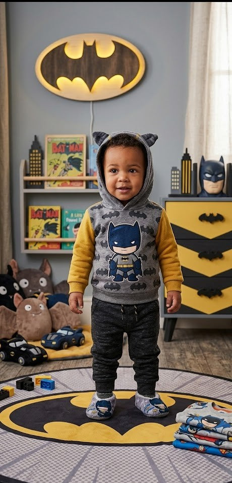 Toddler Boy’s Batman "Ready for Action" Plush Slippers | Size 18-24 Months